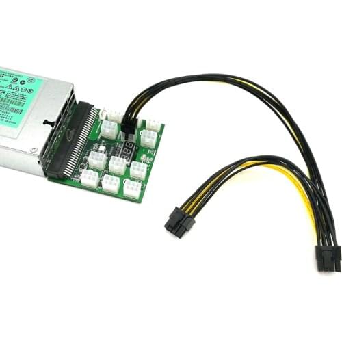 PCI-E 6Pin to Dual PCIe 8Pin (6+2Pin) Power Cable for ETH Mining
