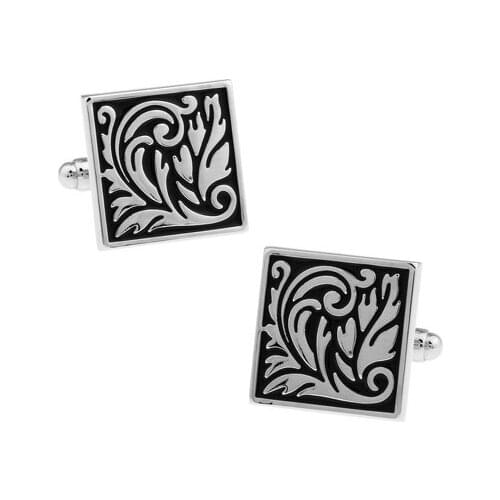 Men Gift Royal Cufflinks Fashion Black Royal Engraving Design Black Color Copper Cuff Links Wholesale&retail