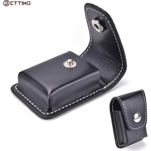 1Pcs Black Lighter Gift Box Holder Bag High Leather Cover Men Windproof Zippo Cigarette Small Box Case For Zippo Super Match