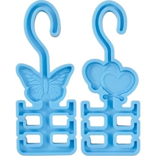 2 Styles Useful Mask Hanger Epoxy Resin Mold Storage Rack Holder Casting Silicone Mould DIY Crafts Jewelry Pendant Decorations M