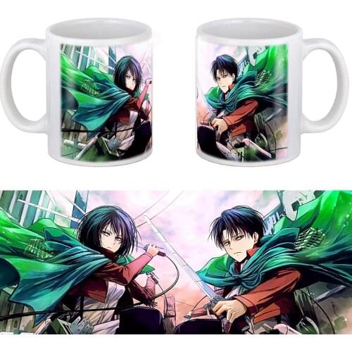 2021 Attack on Titan Coffee Mug 350ml White Ceramic Travel Tea Cups and Mugs Friends Birthday Gift Milk Cup