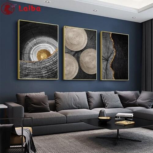 3d round square diamond embroidery Abstract art, golden gray wood texture Diy full diamond painting stitch cross mosaic picture