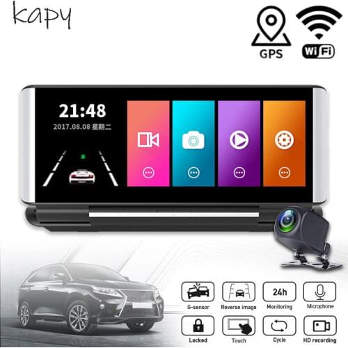 Kapy Auto 4G Android 8.1 ADAS WIFI GPS 2+16GB Car DVR Dash Cam FHD 1080P Dual Lens recording Car DVRs recorder rearview mirror