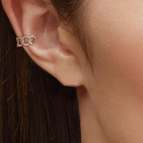 Crystal Ear Cuff Earrings for Women Vintage Gold Color Clip On Earcuff No Piercing Statement Earrings 2020 New Fashion Jewelry