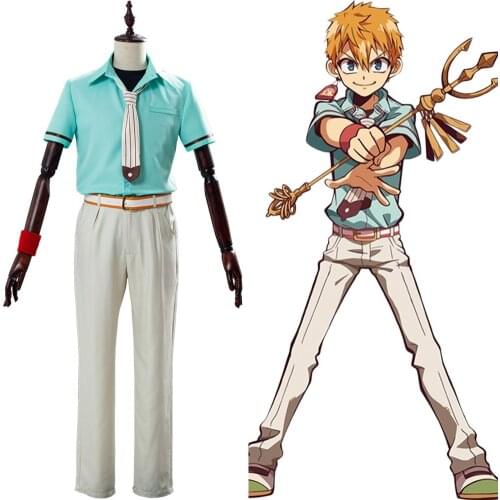Anime Toilet-Bound Jibaku Shounen Cosplay Minamoto Kou Cosplay Costume Uniform Halloween Costume For Adult Women Men
