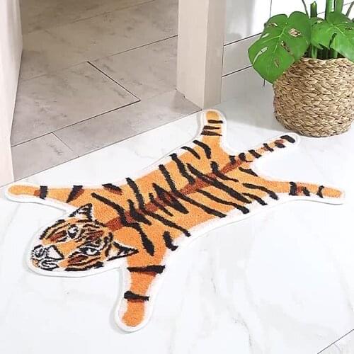 Lovely Tiger Floor Mat Entrance Doormat Floor Rug Absorb Water Anti-slip Door Mat Soft Bathroom Kitchen Mats Carpet Home Decor