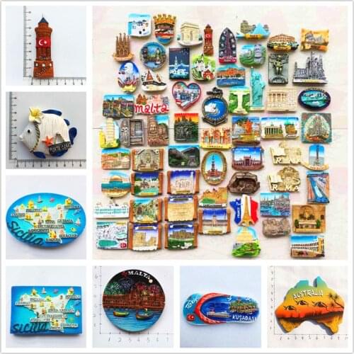 Special offer European and American Fridge Magnets Tourism Souvenir Refrigerator Magnetic Sticker Collection Handicraft Gift