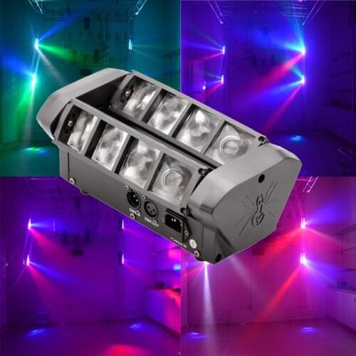 Mini Led Spider light 8X10W RGBW Moving Head Beam Light 8 eyes led moving head DJ effect lighting for bar nightclub