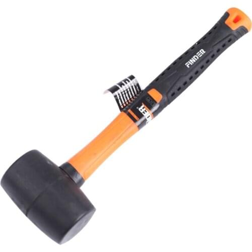 Blow Hammer Mallet with Non-Marring Rubber Hammer Head Fiberglass Handle Rubber Grip Soft Blow Tasks without Damage LX0D