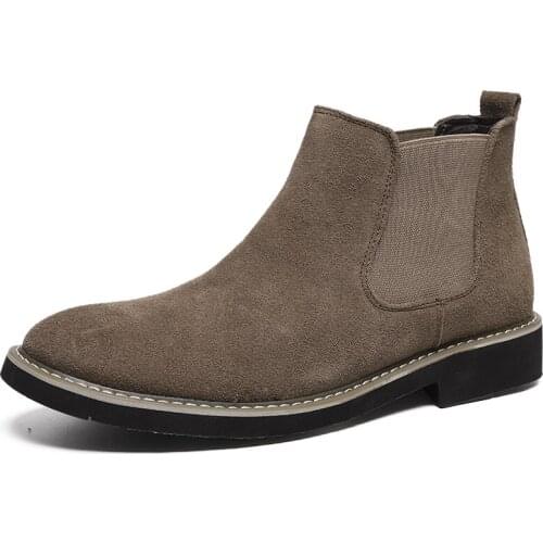 Mens Winter Boots Genuine Leather Ankle Boots Top Quality Warm Snow Boots Men Fashion Suede Boot Shoes Chaussure Homme