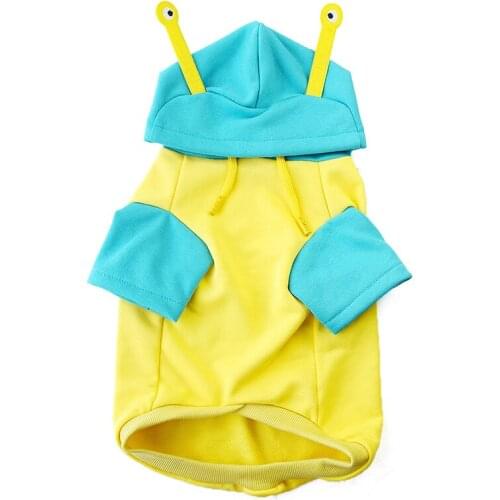 Soft Dog Pet Clothes Costume Cute Snails Large Dog Hoodie Clothing Cotton Durable French Bulldog Cat Warm Apparel Shirt