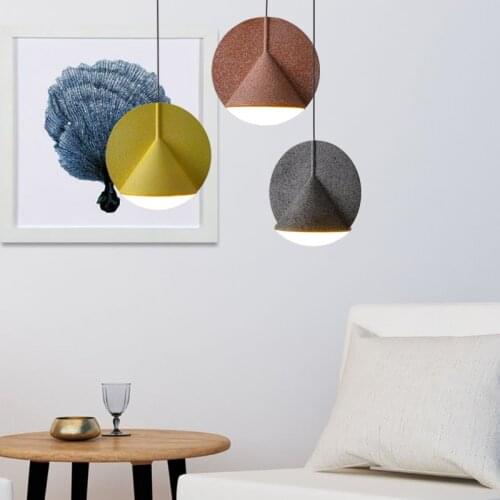 Nordic Modern LED Pendant Lamp For Restaurant Hotel Bedroom Creative Study Resin Decorative Single Head Lighting Fixtures