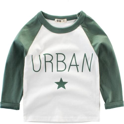 2021 Autumn New Childrens Clothing Boy Girl Long Sleeve T-shirt Letter Print Cotton Tops Tees Kids Clothes Baby Bottoming Shirt