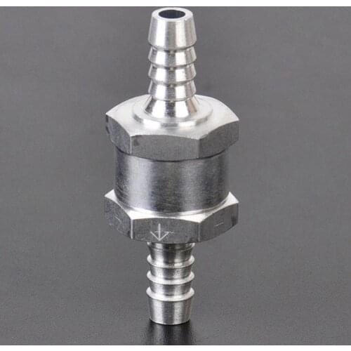 One Way 6/8/10/12mm Valves Aluminium Non Return Valve Fuel Petrol Diesel Oil Gas Check Valve for Car Automobile Oil Water Pumps