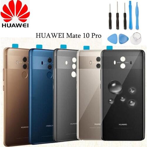 Original Huawei Mate 10 Pro Glass Battery Back Cover + Camera Lens Frame Rear Door Housing Case Replacement Part Free Tools