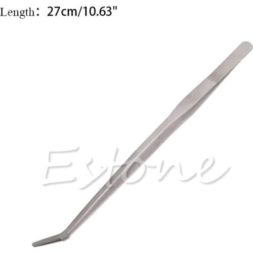 Aquarium Live Tank Curve Plant Long Tongs Stainless Steel Tweezers 27/38/48cm