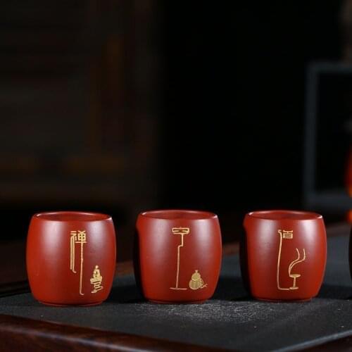 On sale wholesale yixing dahongpao personal single cup four suit small teacup zen way static empty sample tea cup