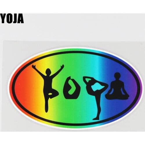YOJA 16.8X10CM Yoga Workout Vinyl Decal Car Sticker Decorate Art Fashion Cartoon Pattern 19A-0138