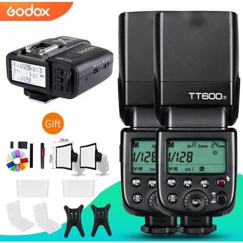 2x Godox TT600S 2.4G Camera Flash Speedlite + X1T-S Transmitter for Sony Cameras A7 A7S A7R A7 II A6000 A58 A99