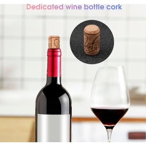 100pcs/lot Creative Wine Cork Bottle Stopper Wood Corks For Bottles Wine Bar Tools Kitchen Accessories