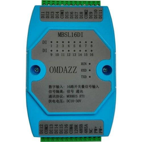 16DI 16-channel Digital Isolated Input RS485 MODBUS Module with Network Disconnection Protection