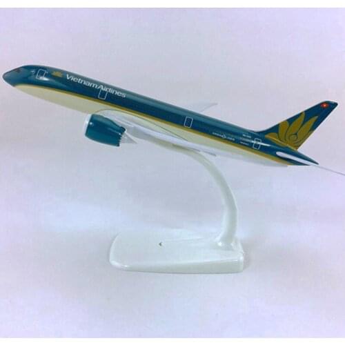 18CM Alloy airplane 1/300 scale Boeing 787-9 airline Model Vietnam airlines aircraft W base static diecast collection kids Toys