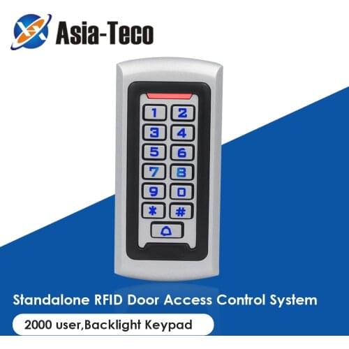 2000 Users Standalone RFID Door Access Controller silicone keypad WG 26 Output 125KHz Proximity Card for Access Control System