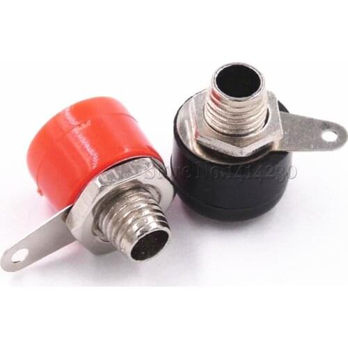5 Pairs(=10PCS) 4mm Banana Binding Post 4mm Banana Socket (5pcs red + 5pcs black)
