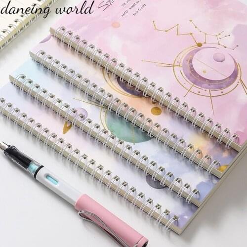 60 Sheets Loose Leaf Notebook A5 Journal Planner Cute Cartoon Horizontal Line Notebooks School Office Stationery Coil Notebook