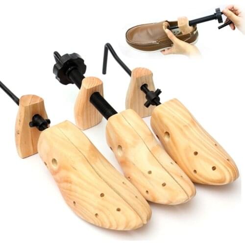 Wooden Shoes Tree Shaper Rack,Wood Adjustable Flats Pumps Boots Expander Trees Size S/M/L Man Women Hombre Shoe Stretcher