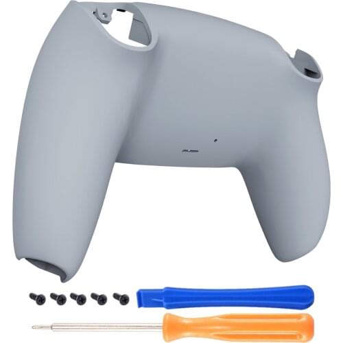 EXtremeRate Custom Soft Touch Grip Bottom Shell Back Housing Replacement Back Shell Cover for PS5 Controller