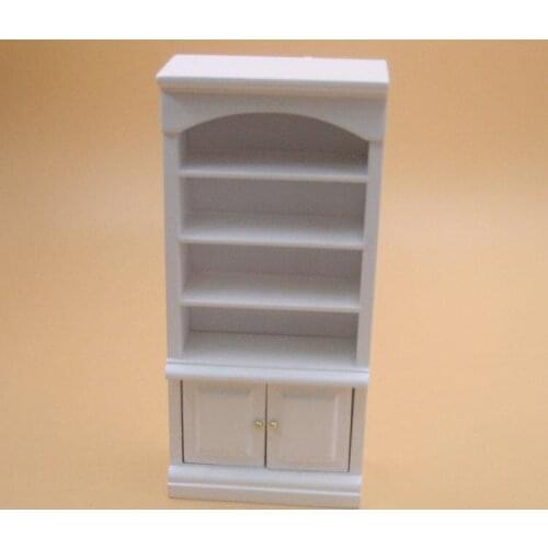 G08-X024 children gift Toy 1:12 Dollhouse mini Furniture Miniature rement white bookcase 1pcs