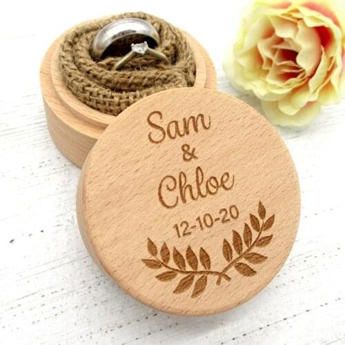 Custom Ring Box, Personalized Wedding, Valentines Engagement Wooden Ring Bearer Box, Rustic Wedding Ring Box Holder