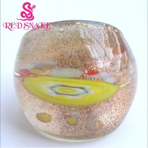 RED SNAKE Brand Fashion Ring Handmade Murano Glass Multifarious Rings RSMG0000#55