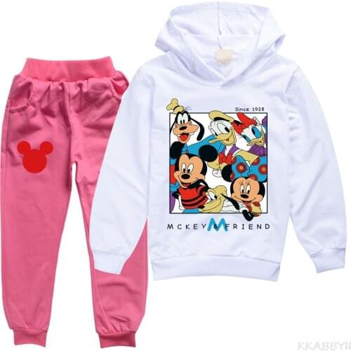 Disney New Mickey Mouse Baby Boys Clothing Sets Cotton Sport Suit Boy Spring Autumn Coat +Pant 2pcs set Costumes Kids Clothes