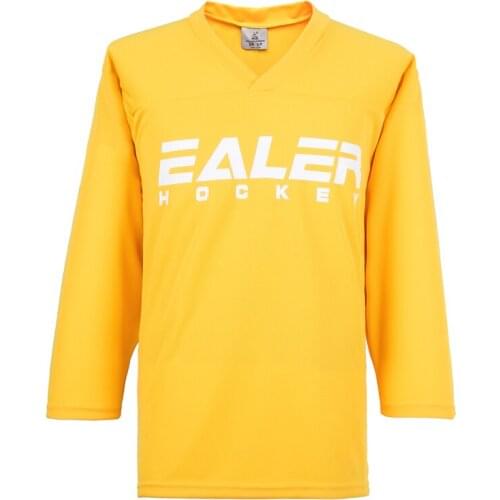 Cool hockey yellow ice hockey jerseys with EALER logo