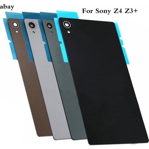 5.2" For SONY Z4 Battery Cover Z3 Plus Back Glass Panel Rear Door Housing Case With NFC E6553 For SONY XPERIA Z4 Battery Cover