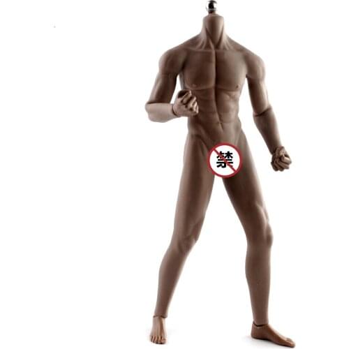 JIAOU DOLL 1/6 Scale Black Skin Europe African Boy Male Man Muscle Seamless Body (Change Foot) Doll 12" Action Figures Toys