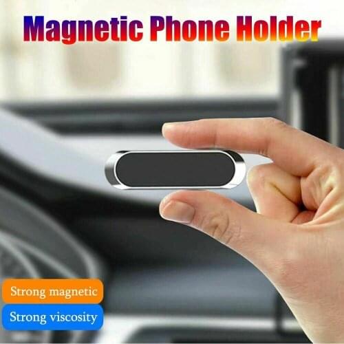 Magnetic Mount Holder Car Phone Holder - Washable Strong Magnetic Mini Strip with 2PCS Metal Plate