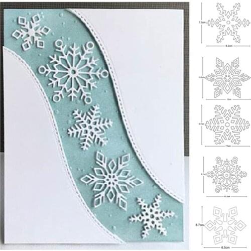 Metal cutting dies lace etched snowflake cut die mold decoration Scrapbook paper craft knife mould blade punch stencils dies