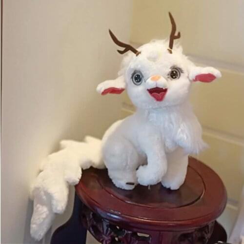 Stuffed White Foxes Plush Toy Chinese Mascot Foxes Doll inese anima characters Doll Stuffed Animal Appease Doll For Girl Gifts