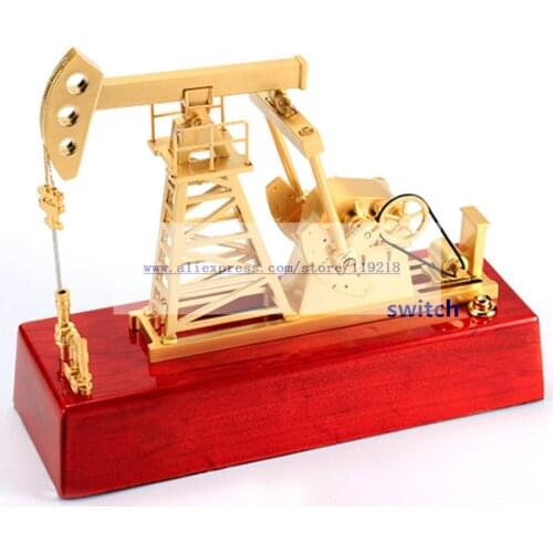 Metal oilfield oil extractor pumping unit model metal crafts engineering building decoration gift