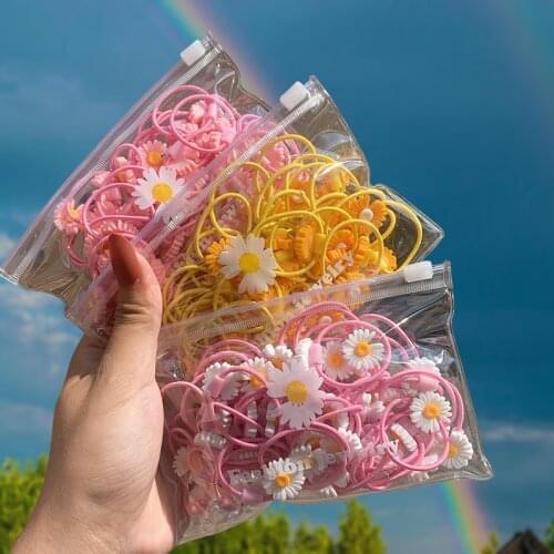 50/20pcs Lovely Children Hair Bands Rainbow Mini Elastic Rubber Band Hair Ties Baby Headband Girls Hair Accessories