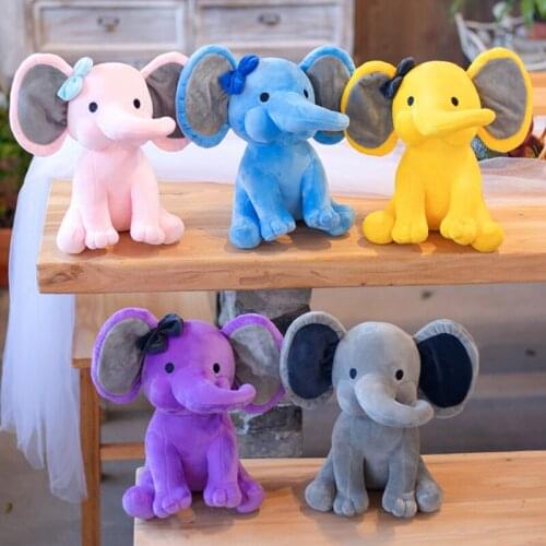 25cm Cute Bedtime Originals Choo Choo Express Humphrey Colorful Elephant Plush Toys Stuff ed Soft Dolls for Kids 5 Colors