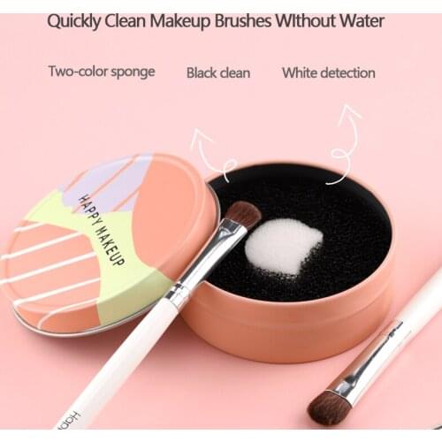 Makeup Brush Cleaner Sponge Remover Color Off Make Up Brushes Cleaning Mat Box Powder Brush Washing Cosmetic Portable Box