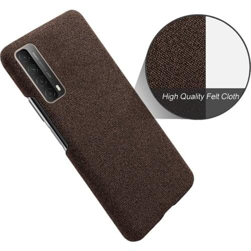 Cloth Texture Fit Case On The For Huawei P Smart 2021 Coque Luxury Febric Antiskid Cover For HUAWEI Psmart 2021 4G 6.67" Funda
