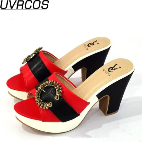 New Fashion Luxery Shoes Women Womens Platform Heels Ladies Dress Shoes Plus Size Women Slippers 42 Rhinestone Women Pumps