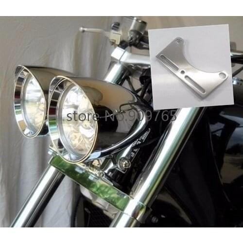 Universal Motorcycle Headlight Lamp Bracket Bottom Mount Clamp For Harley Honda Yamaha Kawasaki Cruiser Chopper Cafe Racer