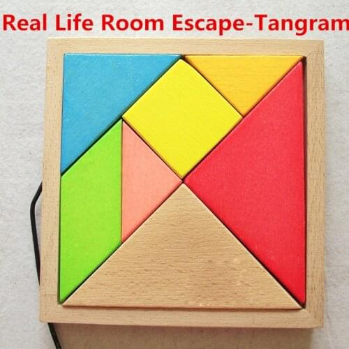 Finish jigsaw puzzle Takagism game in real world puzzle props for real room escape Tangram to open the door