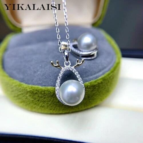 YIKALAISI 2020 Pearl Necklace Natural Pearl Jewelry Necklace Pendant 925 Sterling Silver Jewelry For Women Gift Fine